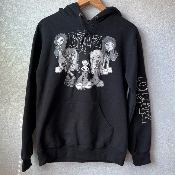 Bratz Hoodie Women’s Small – Black Graphic Pullover Sweatshirt Y2K Oversized. - Picture 1 of 5